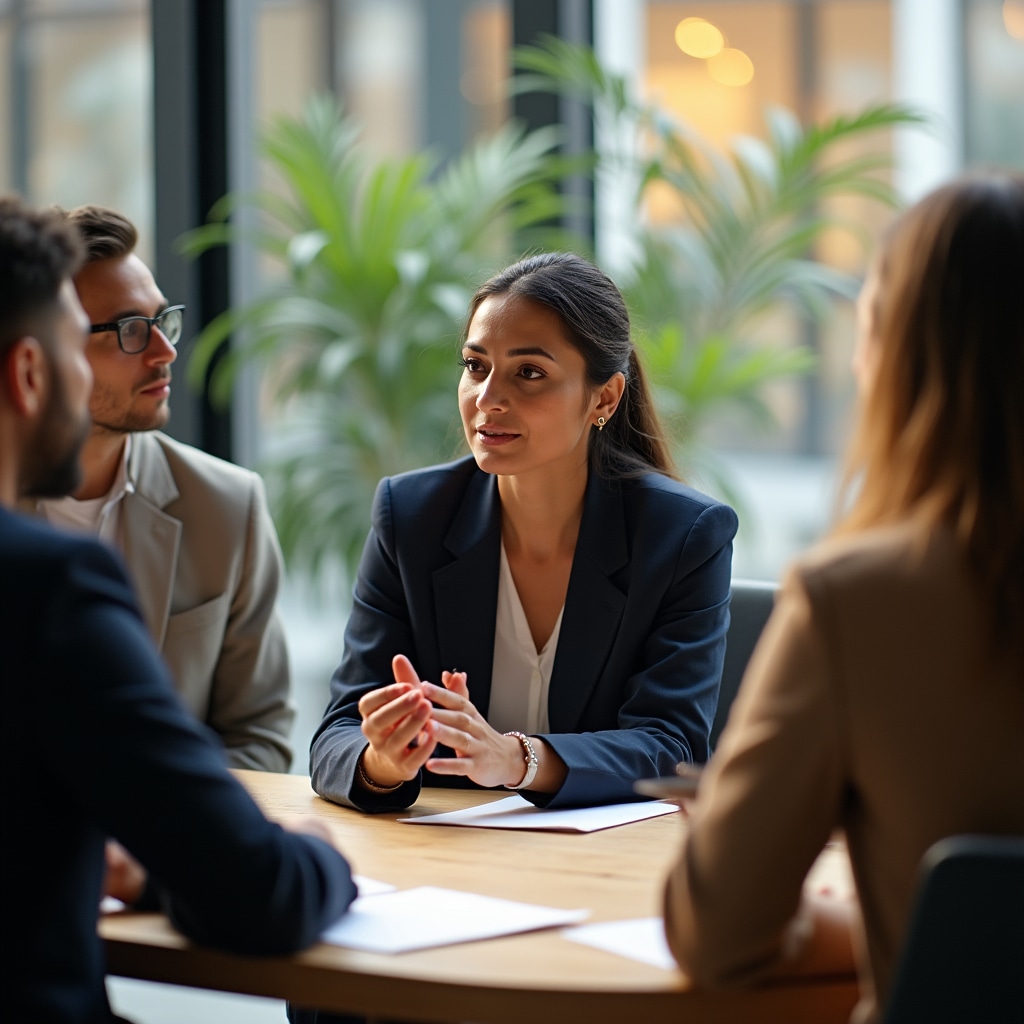 Berufstätige in einem Kommunikationstraining